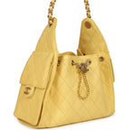 Small 25 Hobo Bag Yellow Caviar Antique Gold Hardware