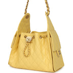 Small 25 Hobo Bag Yellow Caviar Antique Gold Hardware
