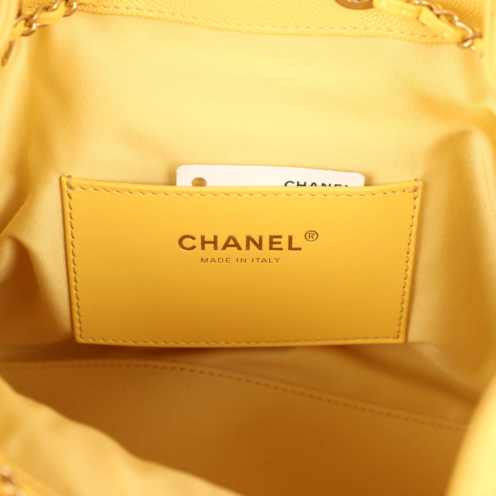 Small 25 Hobo Bag Yellow Caviar Antique Gold Hardware