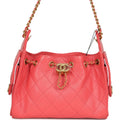 Mini 25 Hobo Bag Coral Pink Caviar Antique Gold Hardware