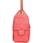 Mini 25 Hobo Bag Coral Pink Caviar Antique Gold Hardware