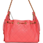 Mini 25 Hobo Bag Coral Pink Caviar Antique Gold Hardware