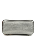 Small Gabrielle Backpack Metallic Silver Aged Calfskin Mixed Metal Hardware