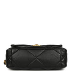 Medium 19 Flap Bag Black Shiny Lambskin Mixed Hardware