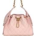 Small 25 Hobo Bag Light Pink Caviar Antique Gold Hardware