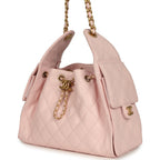 Small 25 Hobo Bag Light Pink Caviar Antique Gold Hardware