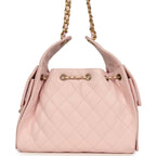 Small 25 Hobo Bag Light Pink Caviar Antique Gold Hardware