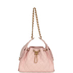 Small 25 Hobo Bag Light Pink Caviar Antique Gold Hardware