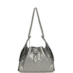 Small 25 Hobo Bag Metallic Anthracite Caviar Silver Hardware