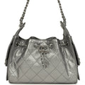 Mini 25 Hobo Bag Anthracite Metallic Caviar Silver Hardware