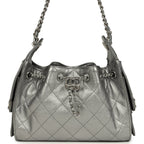 Mini 25 Hobo Bag Anthracite Metallic Caviar Silver Hardware