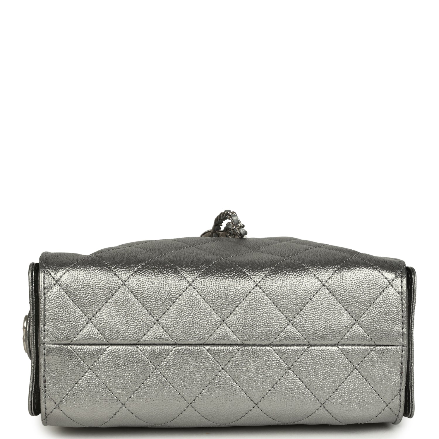 Mini 25 Hobo Bag Anthracite Metallic Caviar Silver Hardware