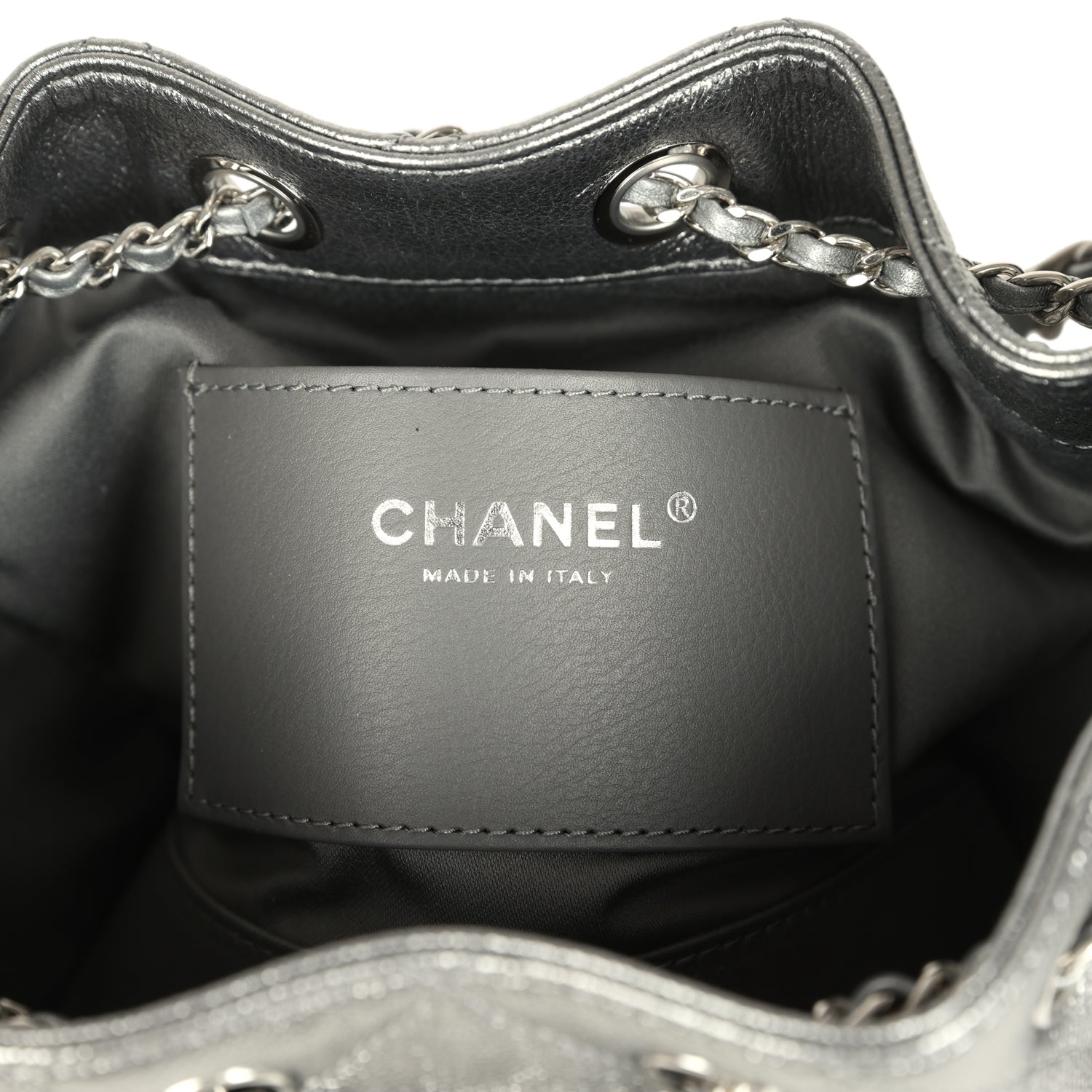 Mini 25 Hobo Bag Anthracite Metallic Caviar Silver Hardware