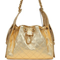 Small 25 Hobo Bag Metallic Gold Caviar Antique Gold Hardware