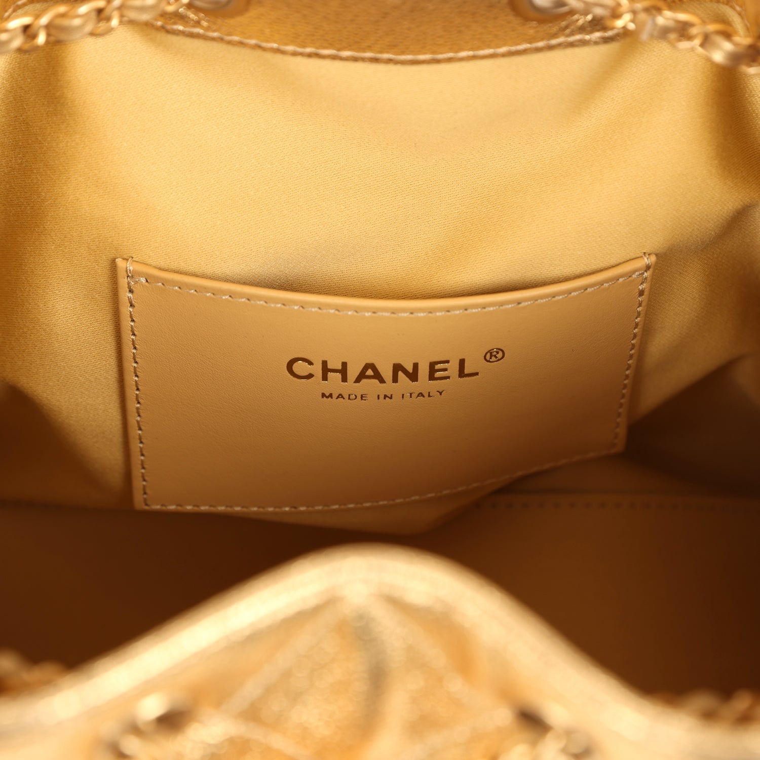 Small 25 Hobo Bag Metallic Gold Caviar Antique Gold Hardware