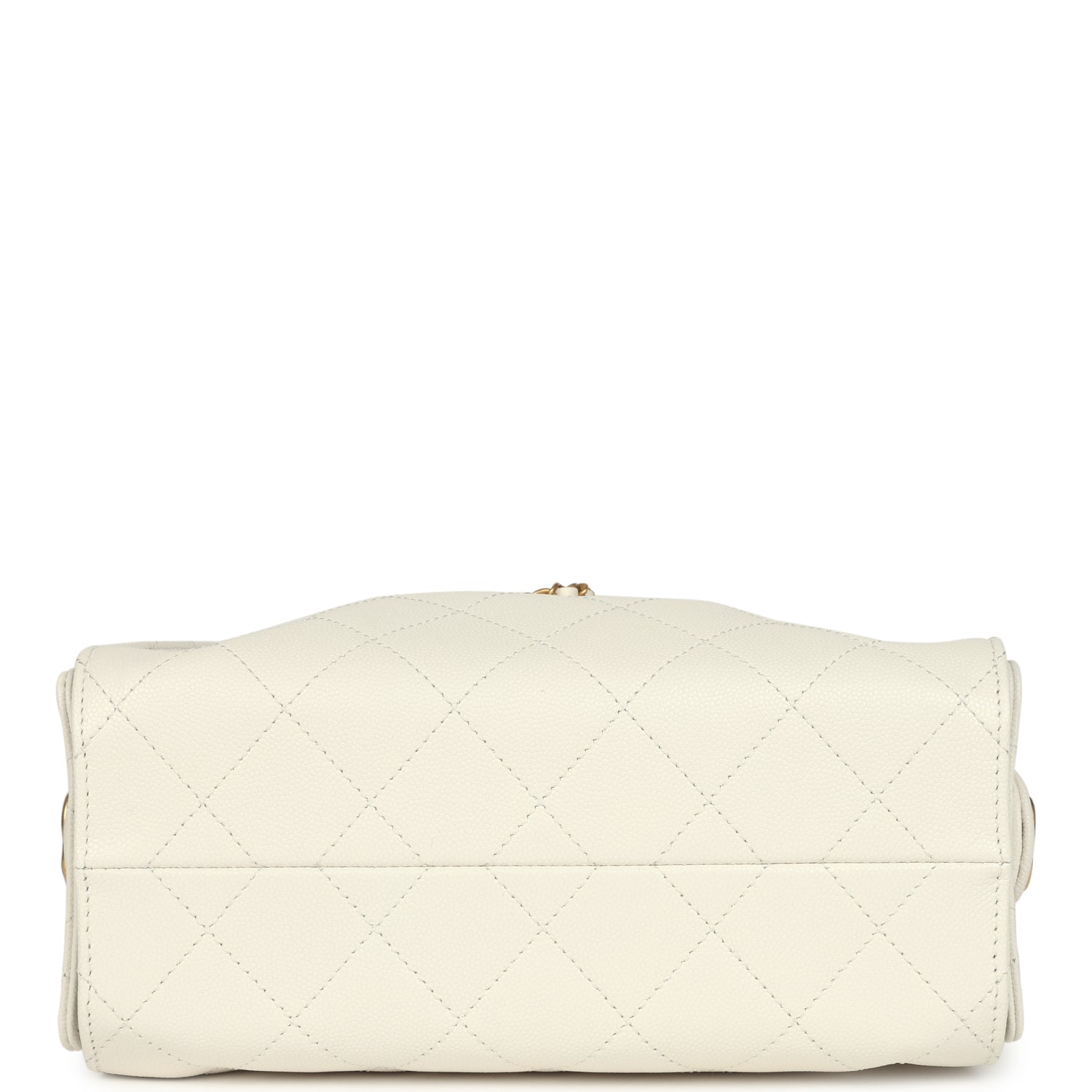 Mini 25 Hobo Bag White Caviar Antique Gold Hardware