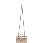 Top Handle Wallet On Chain WOC Metallic Copper Shiny Caviar Light Gold Hardware