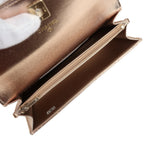 Top Handle Wallet On Chain WOC Metallic Copper Shiny Caviar Light Gold Hardware