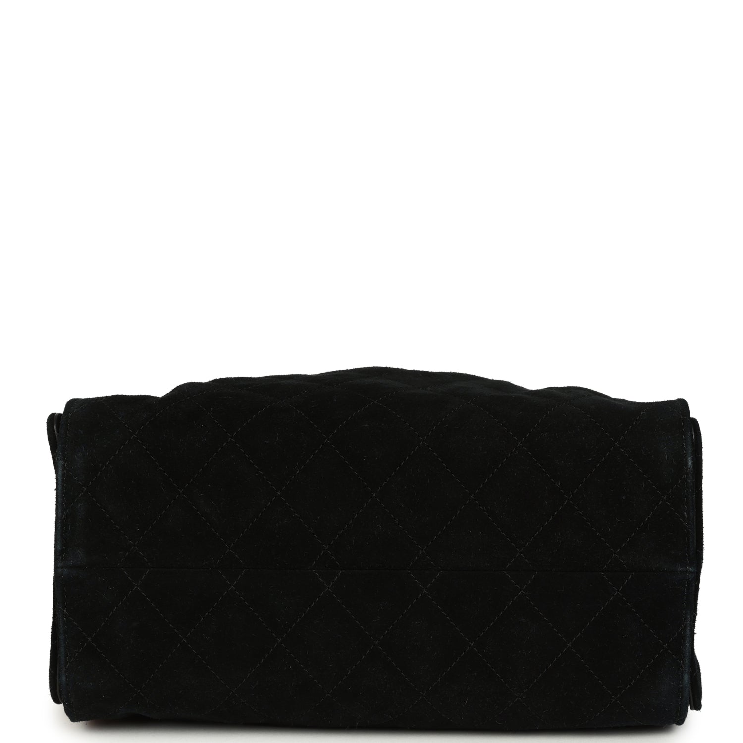 Small 25 Hobo Bag Black Suede Antique Gold Hardware