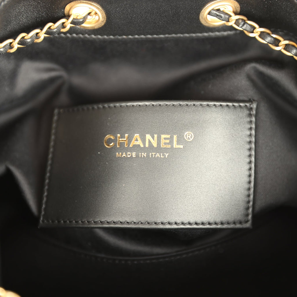 Small 25 Hobo Bag Black Suede Antique Gold Hardware