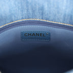 Small Supple Twins Hobo Bag Light Blue Denim Brushed Gold Hardware