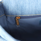 Small Supple Twins Hobo Bag Light Blue Denim Brushed Gold Hardware