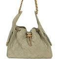 Small 25 Hobo Bag Olive Green Suede Antique Gold Hardware