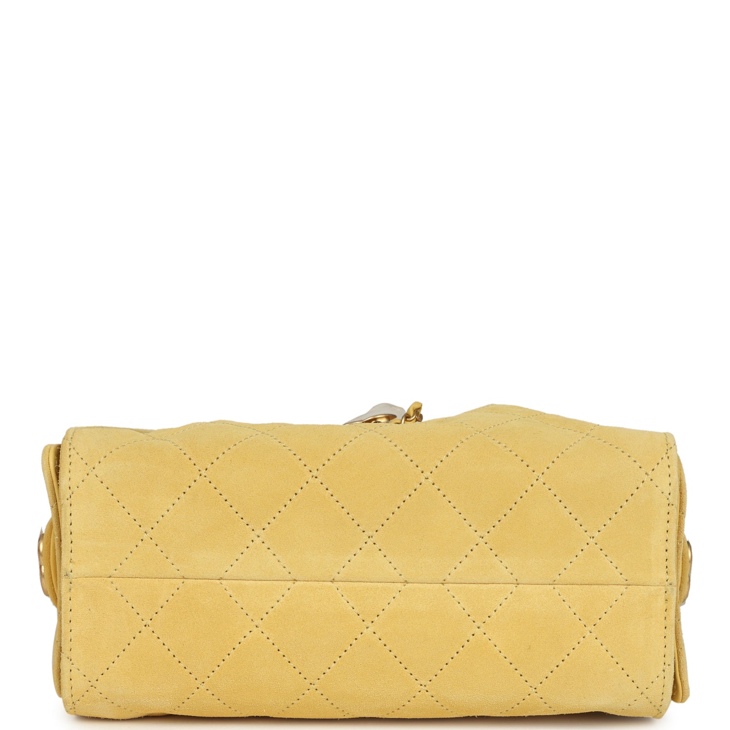 Mini 25 Hobo Bag Yellow Suede Antique Gold Hardware