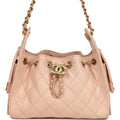 Mini 25 Hobo Bag Light Pink Caviar Antique Gold Hardware