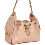Mini 25 Hobo Bag Light Pink Caviar Antique Gold Hardware