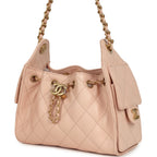 Mini 25 Hobo Bag Light Pink Caviar Antique Gold Hardware