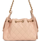 Mini 25 Hobo Bag Light Pink Caviar Antique Gold Hardware