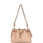 Mini 25 Hobo Bag Light Pink Caviar Antique Gold Hardware