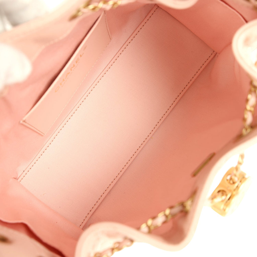 Mini 25 Hobo Bag Light Pink Caviar Antique Gold Hardware