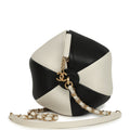 Coco Beach Ball Bag Black and White Calfskin Antique Gold Hardware