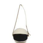 Coco Beach Ball Bag Black and White Calfskin Antique Gold Hardware