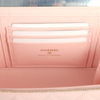 Small Classic Vanity Case Light Pink Shiny Caviar Light Gold Hardware