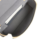 Top Handle Long Vanity Case with Chain Dark Blue Denim Light Gold Hardware