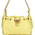 Mini 25 Hobo Bag Light Yellow Caviar Antique Gold Hardware