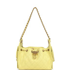 Mini 25 Hobo Bag Light Yellow Caviar Antique Gold Hardware