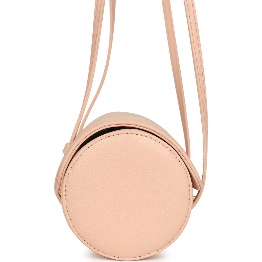 Preppy Coco Bowling Bag Light Pink Shiny Caviar Brushed Gold Hardware