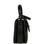 Medium Trendy CC Top Handle Flap So Bag Black Lambskin Black Hardware