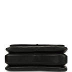 Medium Trendy CC Top Handle Flap So Bag Black Lambskin Black Hardware
