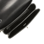 Medium Trendy CC Top Handle Flap So Bag Black Lambskin Black Hardware