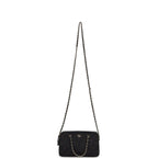 Mini Timeless Classic Barrel Bag with Chain Dark Blue Denim Light Gold Hardware