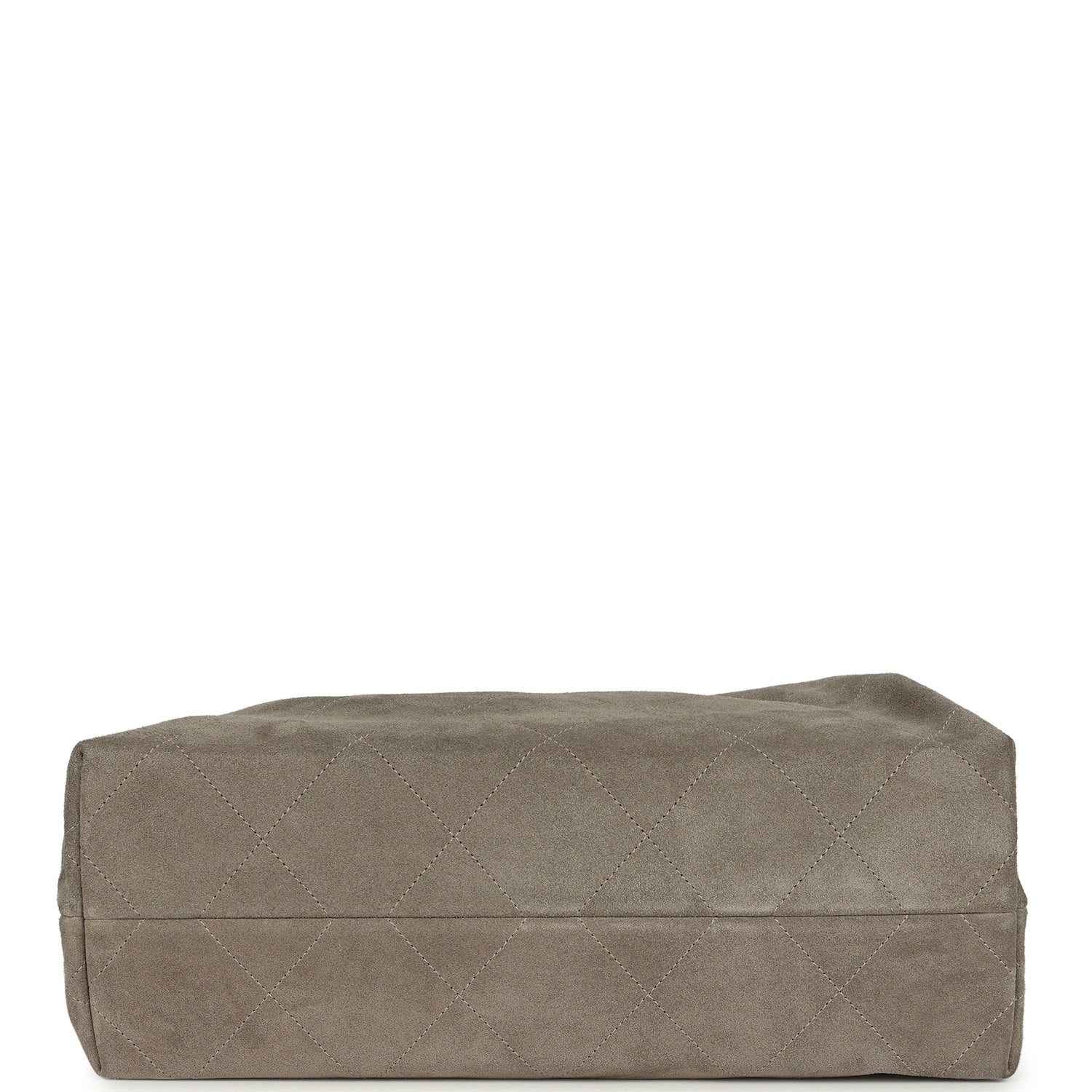 Maxi Hobo Bag Dark Grey Suede Antique Gold Hardware