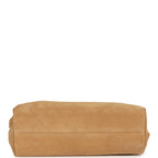 Maxi Hobo Bag Beige Suede Antique Gold Hardware