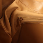 Maxi Hobo Bag Beige Suede Antique Gold Hardware