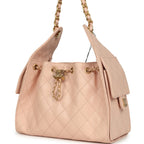 Small 25 Hobo Bag Light Pink Caviar Antique Gold Hardware