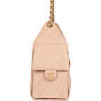 Small 25 Hobo Bag Light Pink Caviar Antique Gold Hardware